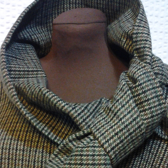 🎀Custom Made Green Houndstooth Poncho - Picture 2 of 7